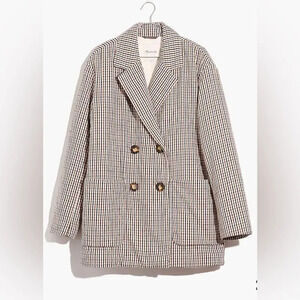 NEW Madewell Padded Jacket in Plaid
